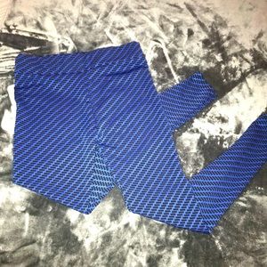 Blue & black stretch workout leggings